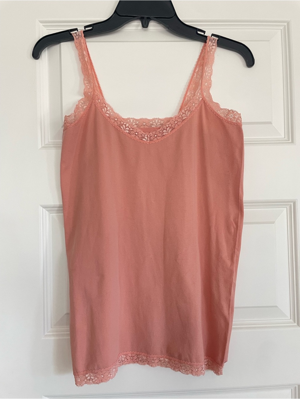 Blush Coral Lace-Trim Stretch Camisole M/L